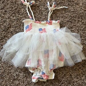 Angel Dear Stars and Stripes Baby Romper